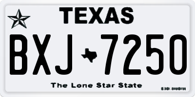 TX license plate BXJ7250