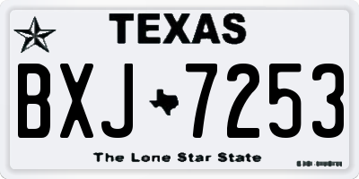 TX license plate BXJ7253