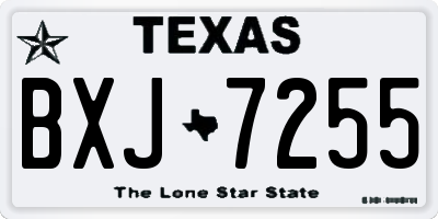 TX license plate BXJ7255