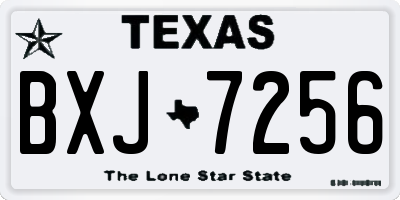 TX license plate BXJ7256