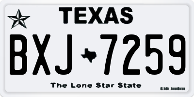 TX license plate BXJ7259