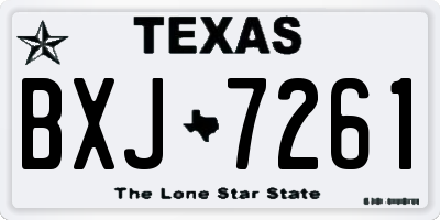 TX license plate BXJ7261
