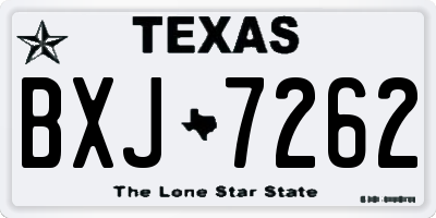 TX license plate BXJ7262