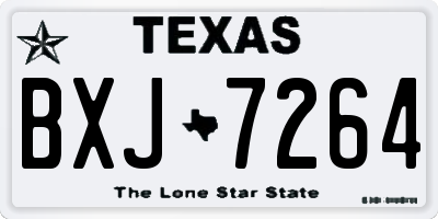 TX license plate BXJ7264