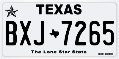 TX license plate BXJ7265