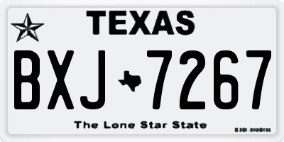 TX license plate BXJ7267