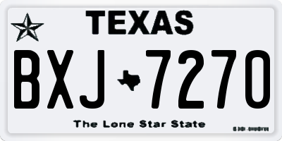 TX license plate BXJ7270
