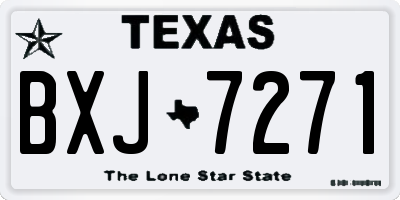 TX license plate BXJ7271