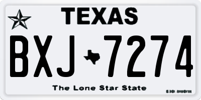 TX license plate BXJ7274