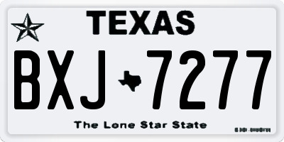 TX license plate BXJ7277