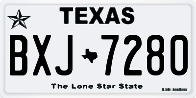 TX license plate BXJ7280