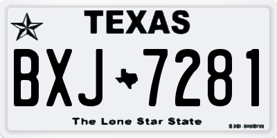 TX license plate BXJ7281