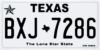 TX license plate BXJ7286