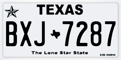 TX license plate BXJ7287