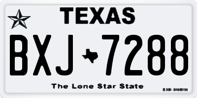 TX license plate BXJ7288