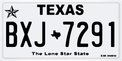 TX license plate BXJ7291
