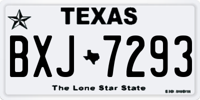 TX license plate BXJ7293