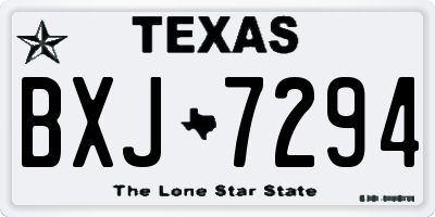 TX license plate BXJ7294