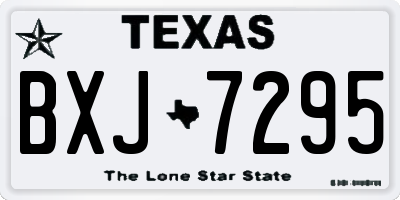 TX license plate BXJ7295