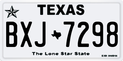 TX license plate BXJ7298