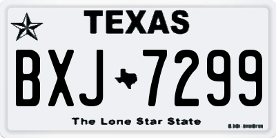 TX license plate BXJ7299