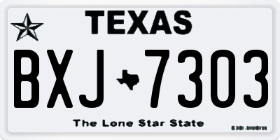 TX license plate BXJ7303