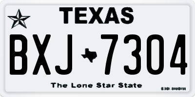 TX license plate BXJ7304