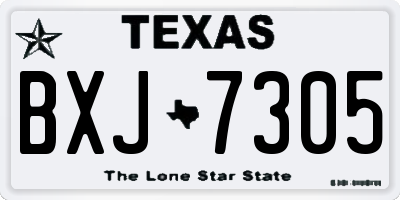 TX license plate BXJ7305