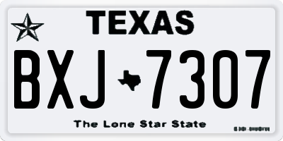 TX license plate BXJ7307