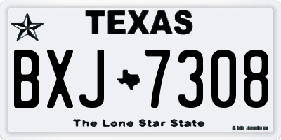 TX license plate BXJ7308