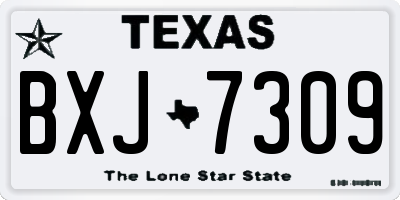 TX license plate BXJ7309