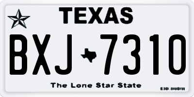 TX license plate BXJ7310
