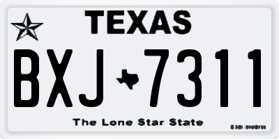 TX license plate BXJ7311