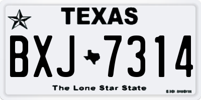TX license plate BXJ7314