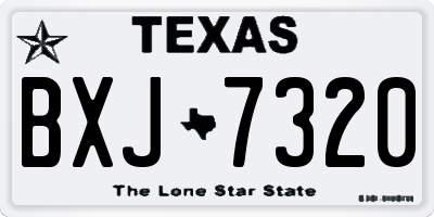TX license plate BXJ7320