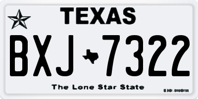 TX license plate BXJ7322