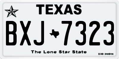 TX license plate BXJ7323