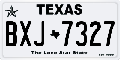 TX license plate BXJ7327