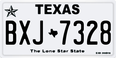 TX license plate BXJ7328