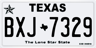TX license plate BXJ7329