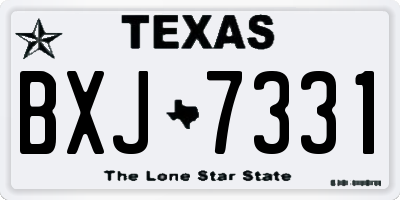TX license plate BXJ7331