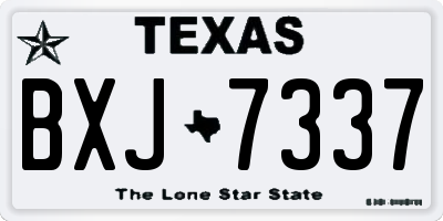TX license plate BXJ7337