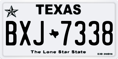 TX license plate BXJ7338