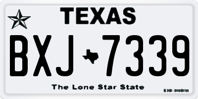TX license plate BXJ7339