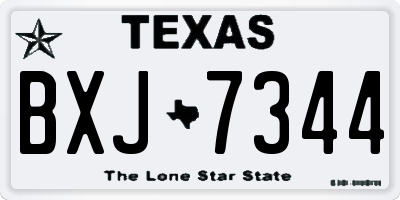 TX license plate BXJ7344