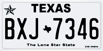 TX license plate BXJ7346