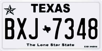 TX license plate BXJ7348