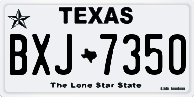 TX license plate BXJ7350