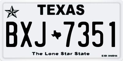 TX license plate BXJ7351