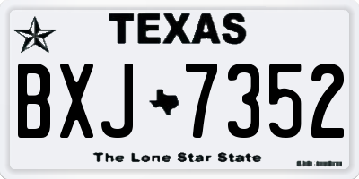TX license plate BXJ7352